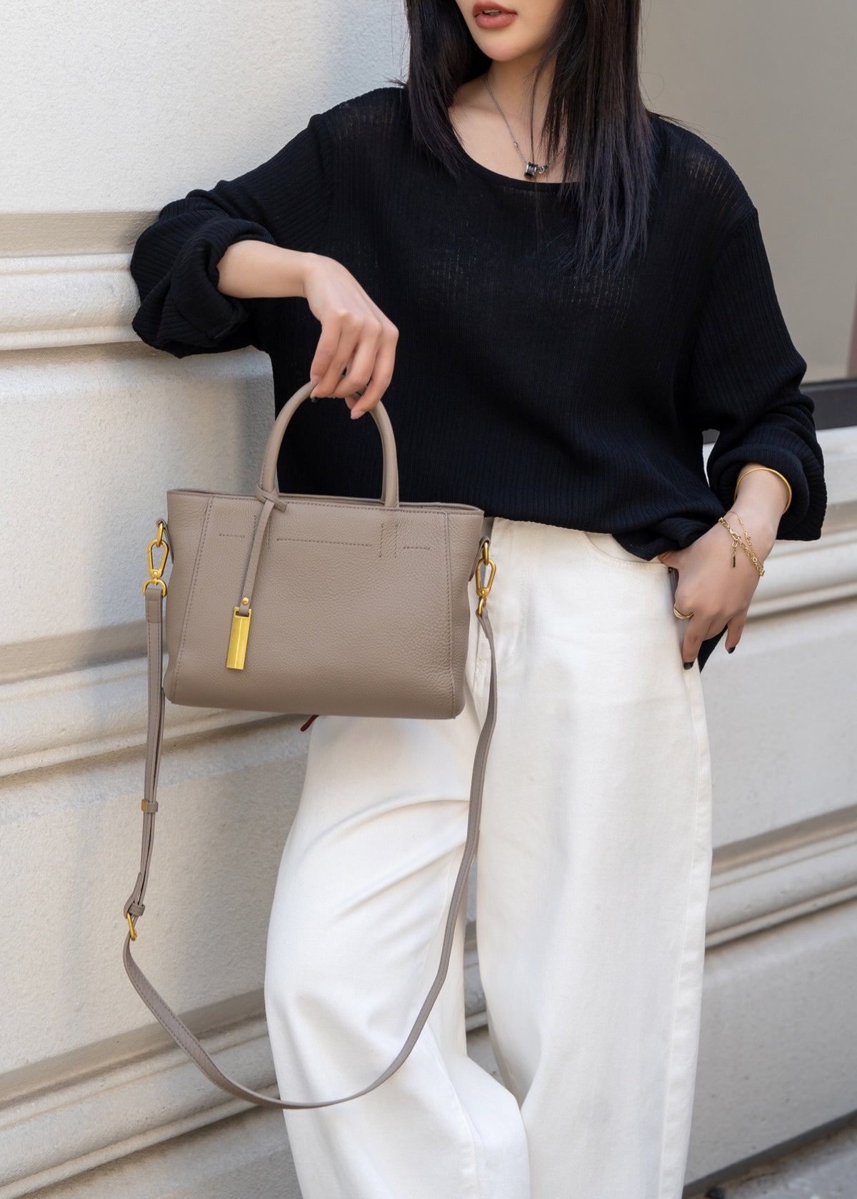 Sac Cabas Éléganza™ – Cuir Véritable & Minimalisme Urbain