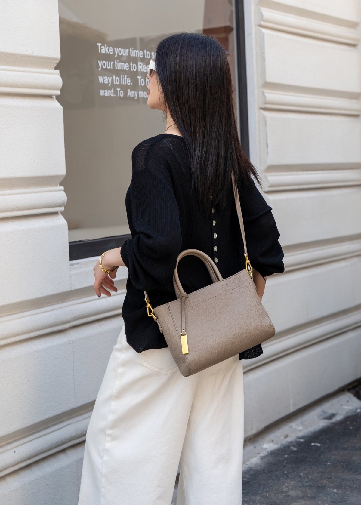 Sac Cabas Éléganza™ – Cuir Véritable & Minimalisme Urbain