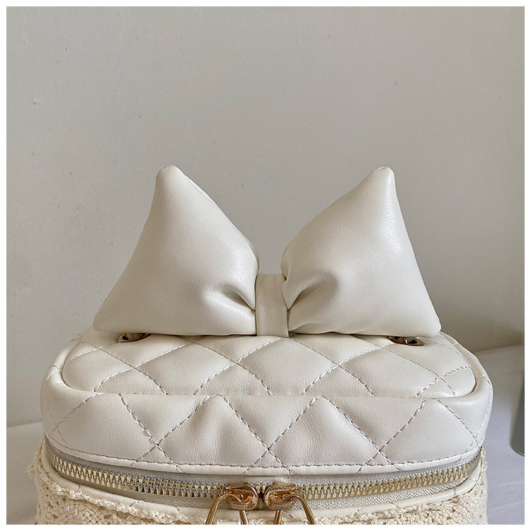 Sac Vanity Nœud™ – Cuir Matelassé & Chaîne Dorée