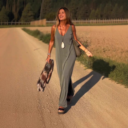 Robe Longue Élégante à Bretelles™