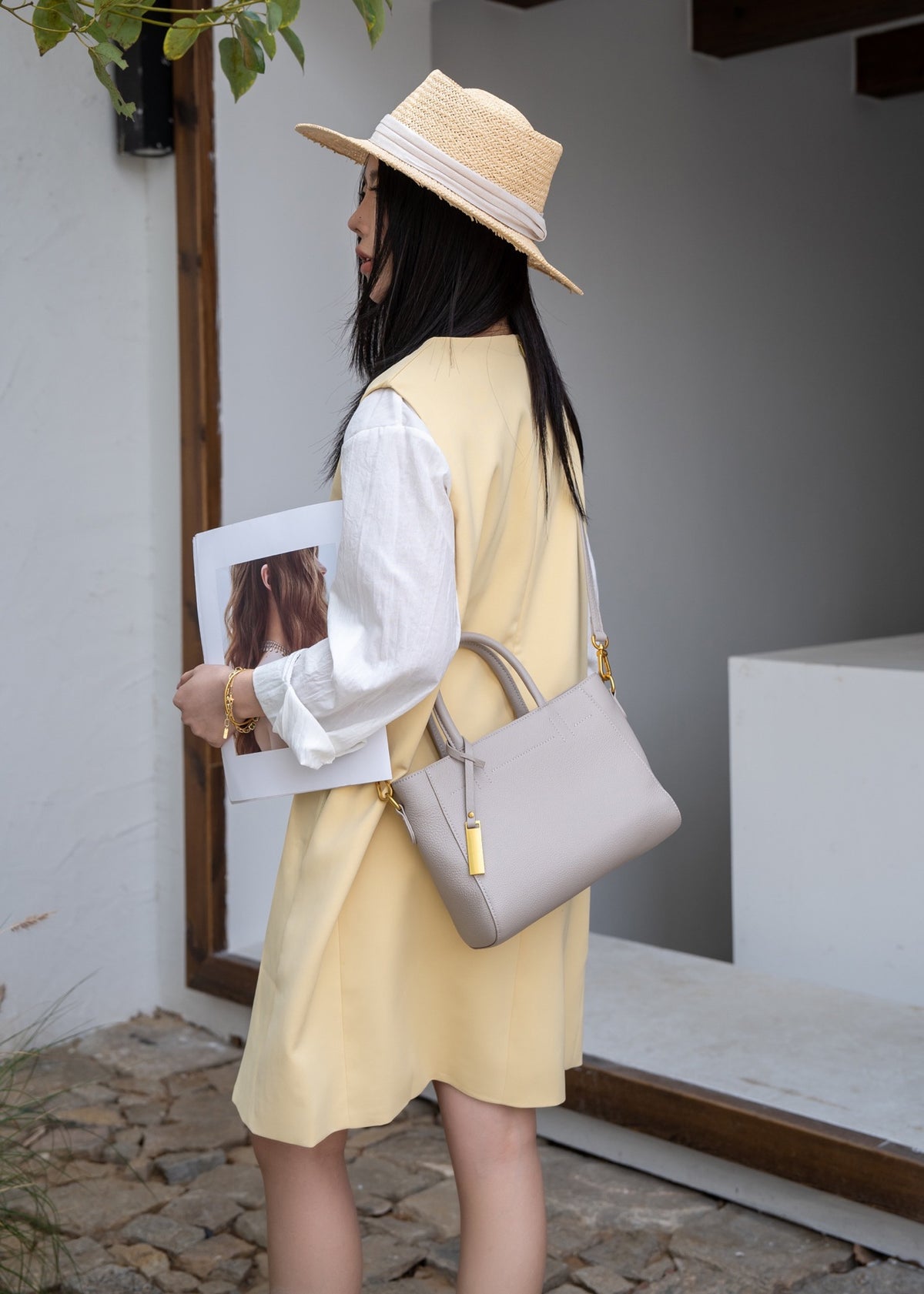 Sac Cabas Éléganza™ – Cuir Véritable & Minimalisme Urbain