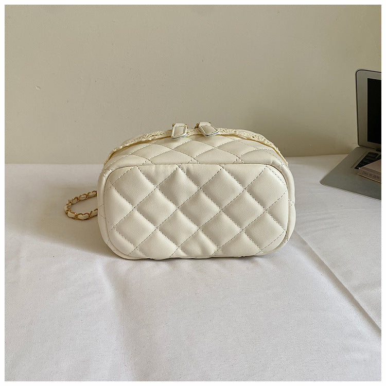 Sac Vanity Nœud™ – Cuir Matelassé & Chaîne Dorée