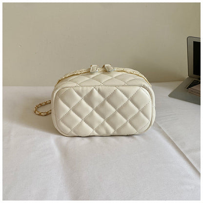 Sac Vanity Nœud™ – Cuir Matelassé & Chaîne Dorée