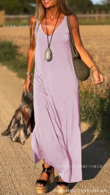 Robe Longue Élégante à Bretelles™