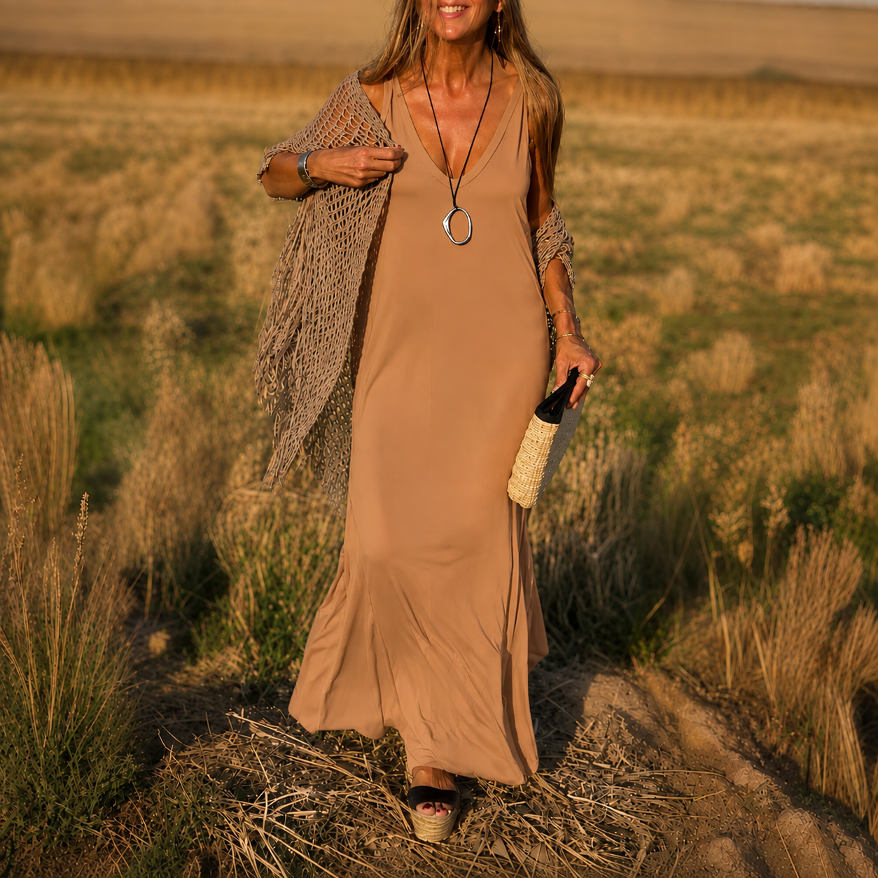 Robe Longue Élégante à Bretelles™