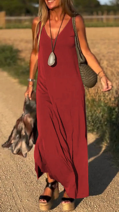 Robe Longue Élégante à Bretelles™