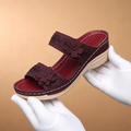 Sandales Élégance Fleurie à Semelle Compensée™