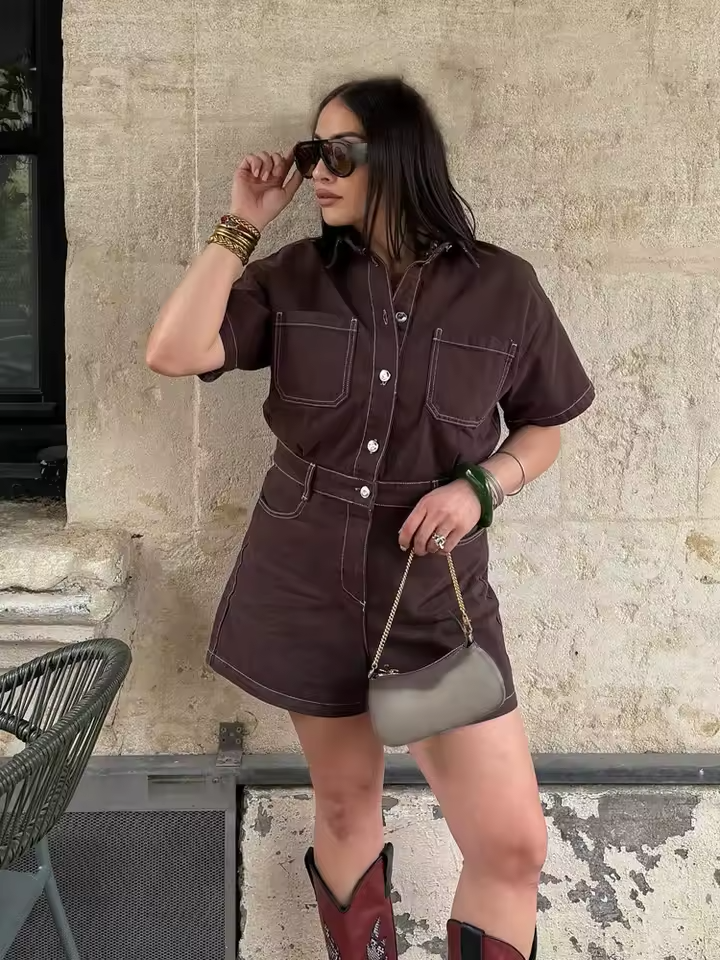Combishort Casual Chic à Poches™
