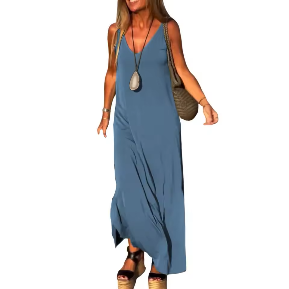 Robe Longue Élégante à Bretelles™