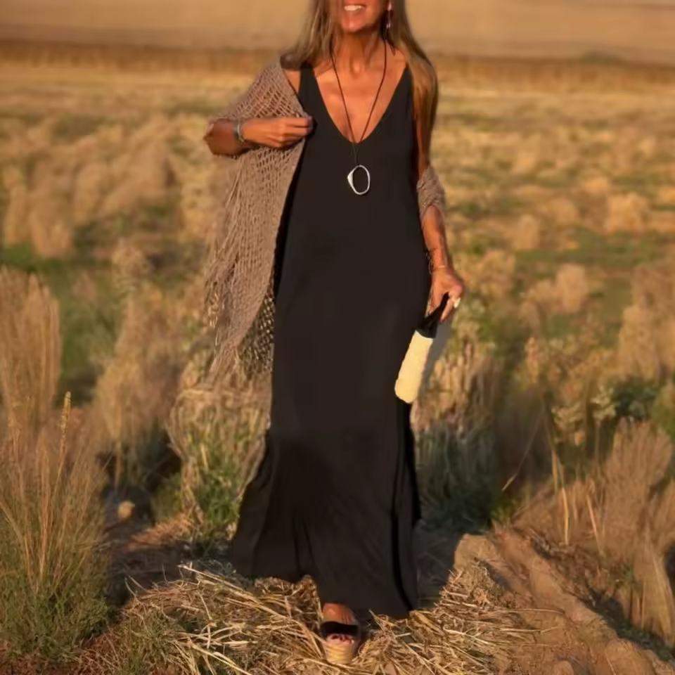Robe Longue Élégante à Bretelles™