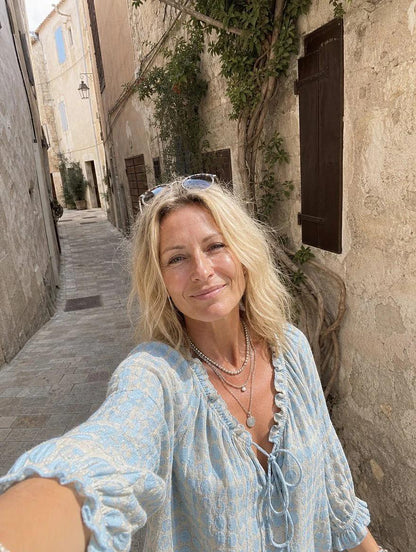 Blouse Bohème Chic à Imprimé Artistique™
