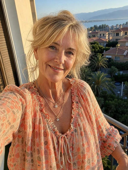 Blouse Bohème Chic à Imprimé Artistique™