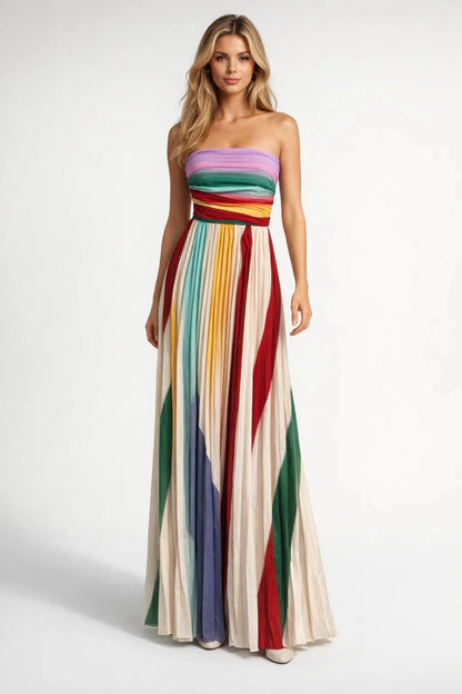 Robe Longue Plissée – Élégance Pure