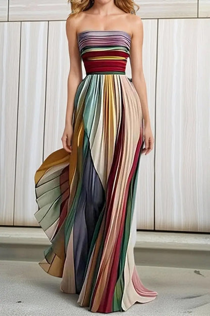 Robe Longue Plissée – Élégance Pure