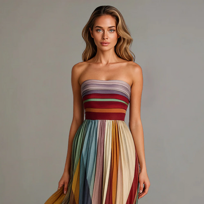 Robe Longue Plissée – Élégance Pure