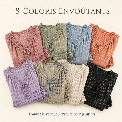 Blouse Bohème Chic à Imprimé Artistique™