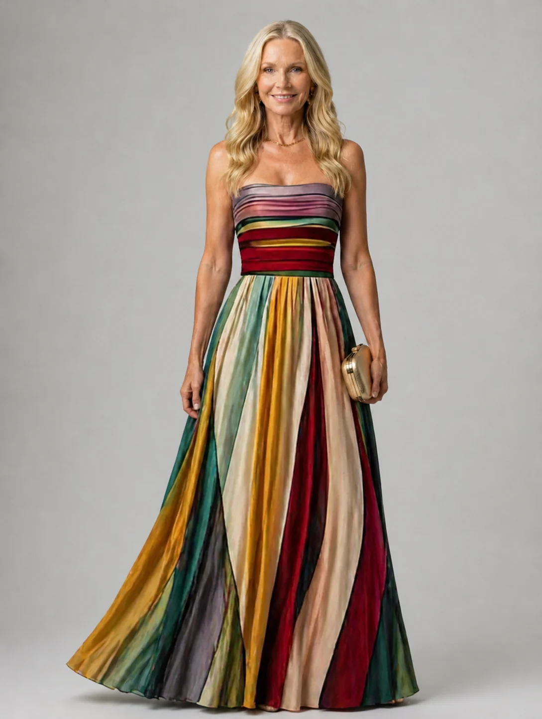 Robe Longue Plissée – Élégance Pure