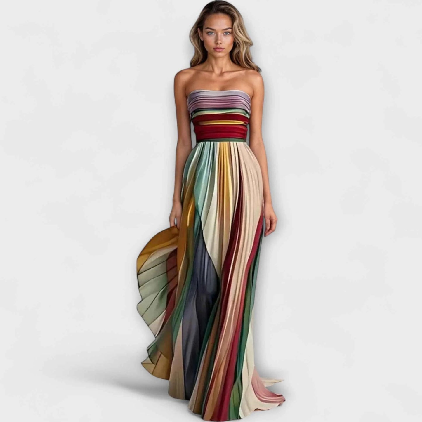 Robe Longue Plissée – Élégance Pure