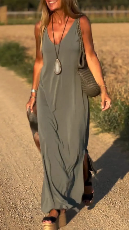 Robe Longue Élégante à Bretelles™
