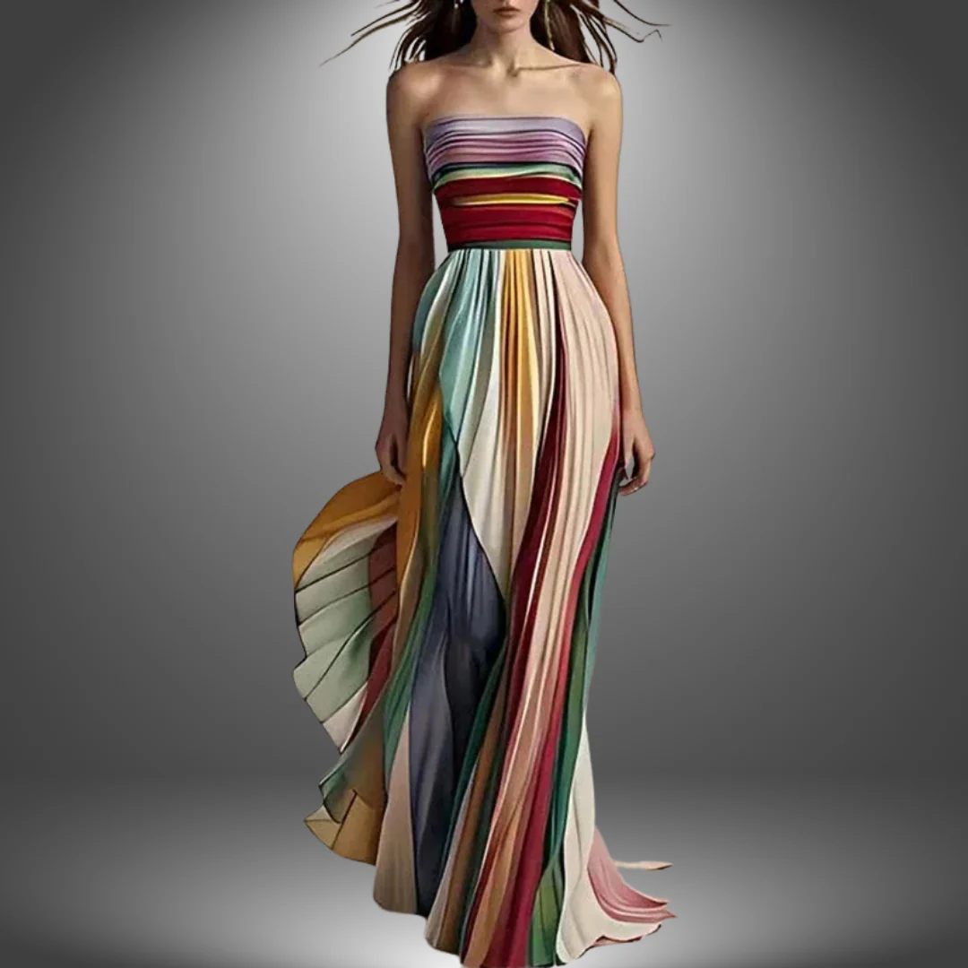Robe Longue Plissée – Élégance Pure