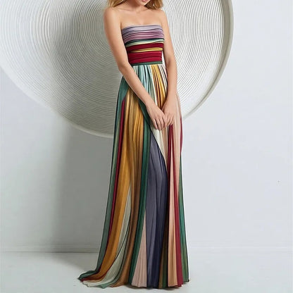Robe Longue Plissée – Élégance Pure